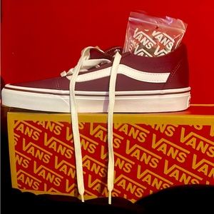 Brand New Burgundy Vans, for women. Real comfy